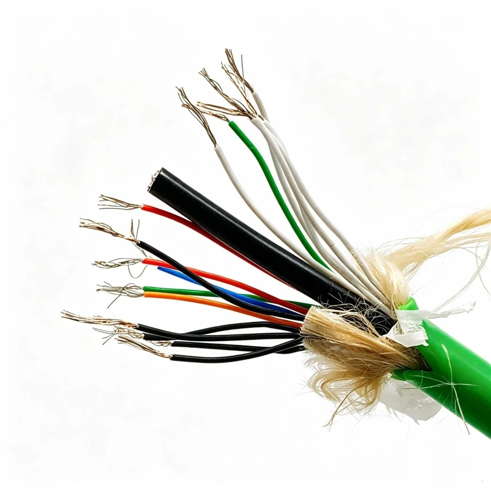 Durable Submersible Cable 16*24AWG+Coax TPU Jacket Tinned Copper Braided Shield For Marine Engineering factory
